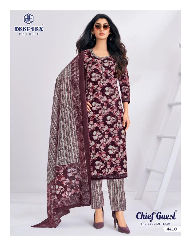Deeptex chief guest vol-44 two top cotton dress material wholesale pune